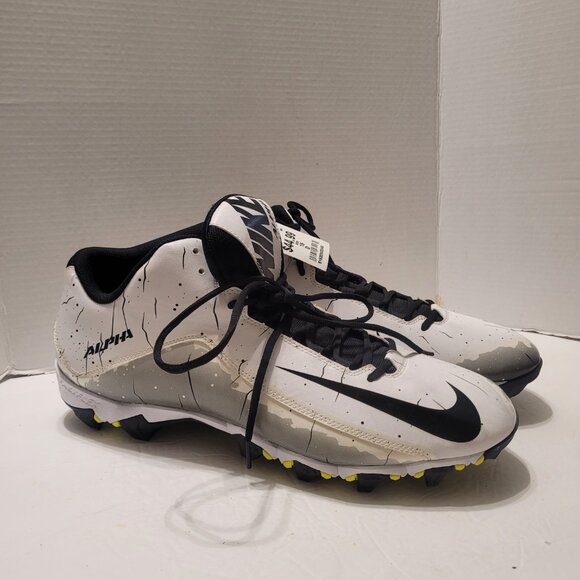 The Nike Alpha Fastflex Football Cleats White, Black, and Grey Men Shoes Size 16 main image 5